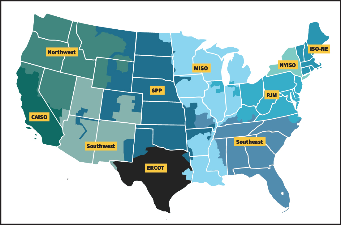 U.S. RTO/ISO power markets with EverGen Power facilities